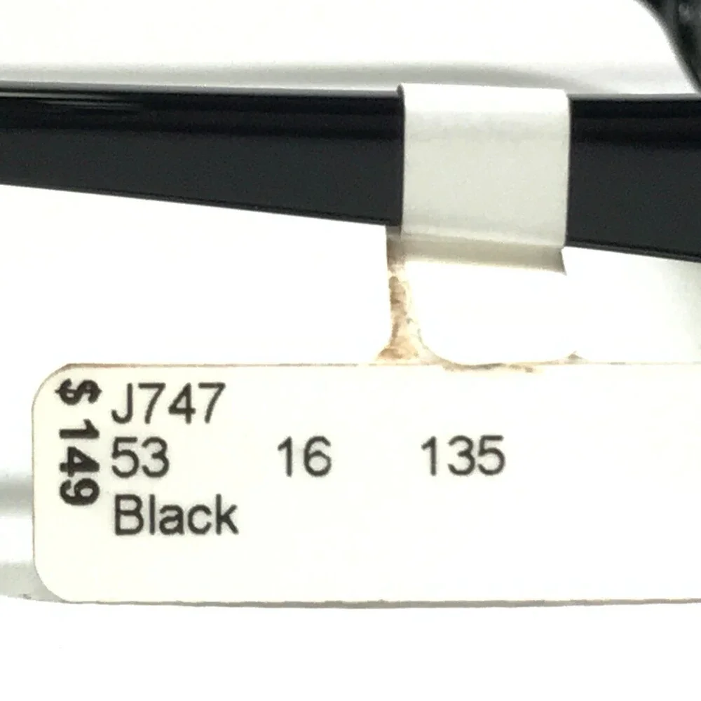 Jones New York Eyeglasses Frames J747 BLACK Rectangular Full Rim 53-18-135